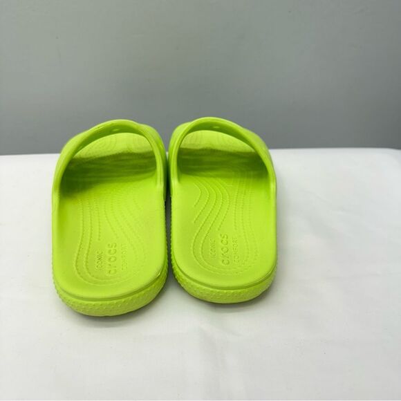 Crocs Kids Lime Bright Green Slides Sandals boys 3 - Picture 4 of 6